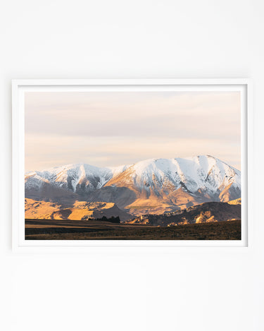Photography print of Canterbury Hills covered in snow