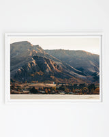 Autumn Ridgelines, Lake Hayes art print – white frame