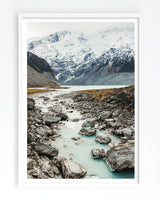 Photography art print of Tasman Lake in the hooker valley