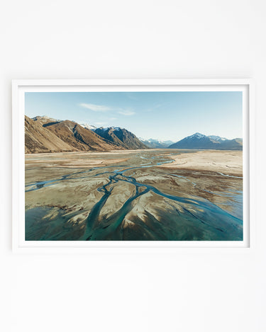 Art Print Aerial View of the Godley River in New Zealands South Island