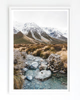 Art print of Hooker Valley in the Mt Cook park