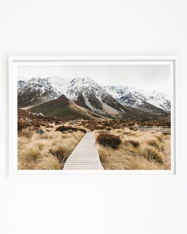 Landscape art print of hooker valley at Aoraki / Mount Cook