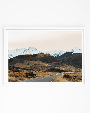 Art print of Castle Hill Mountains covered in snow