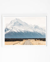landscape art print of the Road to Mt Cook