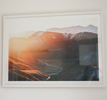 Sun Drenched Lindis Pass • A1 Framed