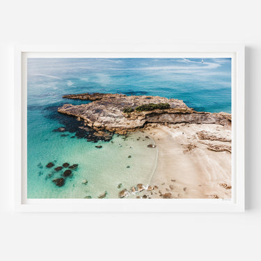 Tawharanui Aerial Photography Art Print