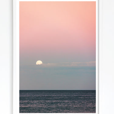 Blush Skies and Rising Moon