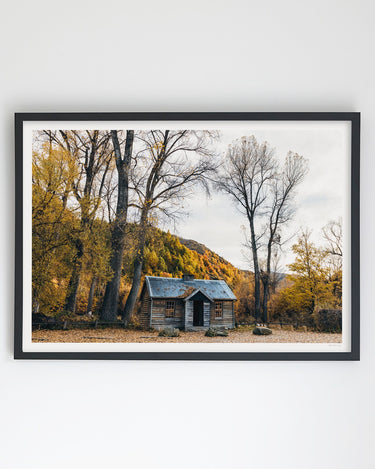Fallen Leaves, Arrowtown art print – black frame