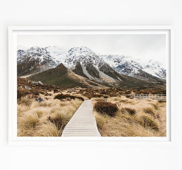 Landscape art print of hooker valley at Aoraki / Mount Cook