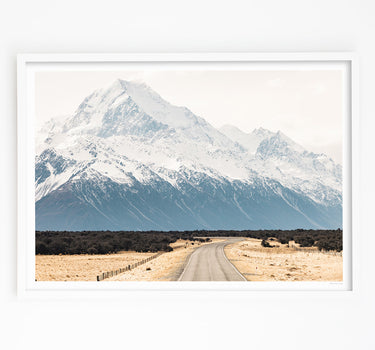 landscape art print of the Road to Mt Cook