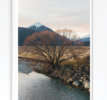 New Zealand South Island river landscape art print