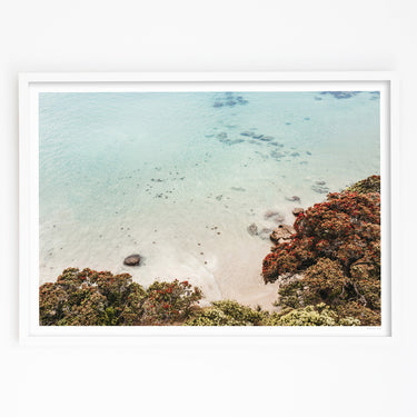 Framed in white