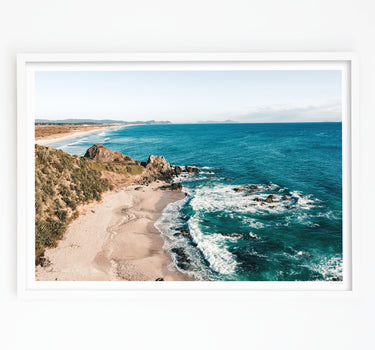 Framed in white