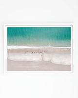 Framed in white