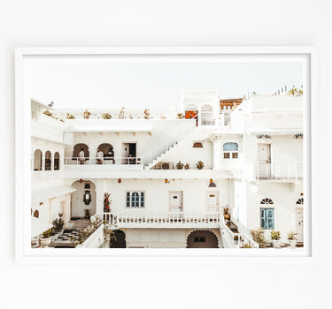 Framed in white